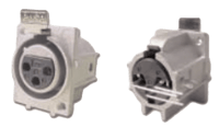 ITT Cannon Male and Female PCB Metal Flange Mount Receptacle, XLM